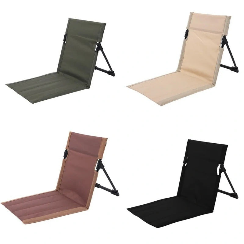 MA-YJ-001 Outdoor Simple Back Chair Camping Lightweight Foldable Leisure Chair Beach Park Portable Chair Lazy Lawn Mat