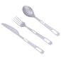 Pure titanium tableware MA-XXT-004 Three piece set of knives, forks, spoons, outdoor camping household utensils, healthy and high-end anti-bacterial and anti mold tableware