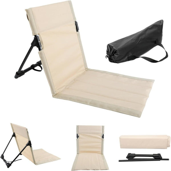 MA-YJ-001 Outdoor Simple Back Chair Camping Lightweight Foldable Leisure Chair Beach Park Portable Chair Lazy Lawn Mat