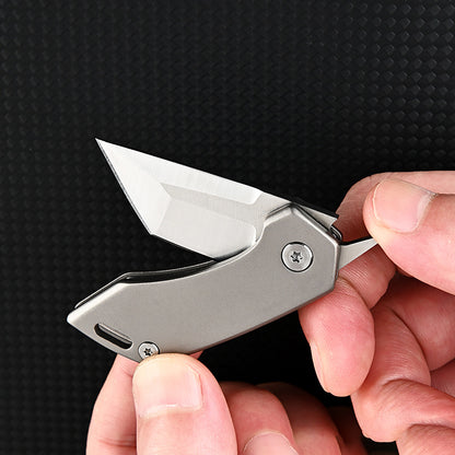 MASALONG MA-TY-054 Titanium alloy folding knife, sharp and portable outdoor knife, self-defense multifunctional bottle opener, portable keychain, unboxing knife