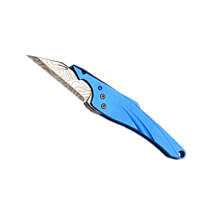 MASALONG MA-TY-070 Original Blue Fin Knife Sharp Mini Keychain Knife Portable Unpacked Express Box Opening Knife Portable Self Defense Fruit Knife