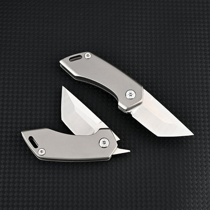 MASALONG MA-TY-054 Titanium alloy folding knife, sharp and portable outdoor knife, self-defense multifunctional bottle opener, portable keychain, unboxing knife