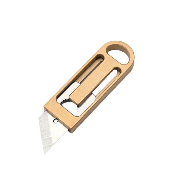 MASALONG MA-TY-068 Titanium alloy mini knife, sharp and creative brass knife, unpacking and express delivery knife, portable keychain pendant knife