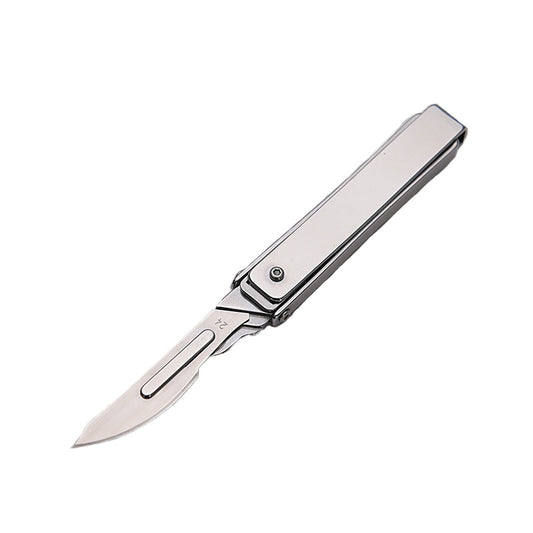 MASALONG MA-TY-035 Creative Folding Art Knife Sharp Cutting Paper Knife Portable Box Opening Express Small Knife Stainless Steel Surgical Blade Replaceable