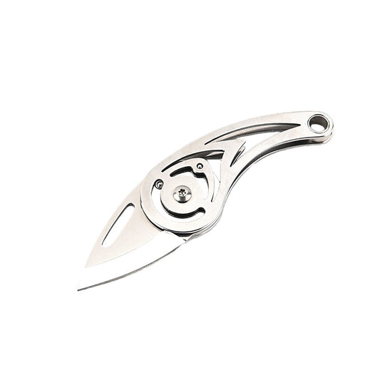 MASALONG MA-TY-024 Titanium alloy conch knife, stainless steel mini folding knife, portable keychain pendant, unboxing, unpacking, express delivery knife