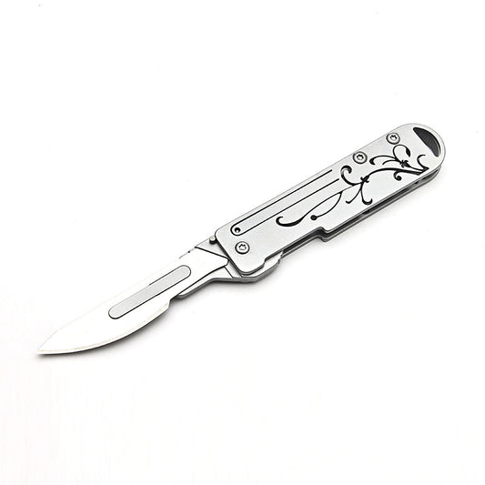 MASALONG MA-TY-025 Chinese style orchid stainless steel art knife, sharp cutting paper knife, portable keychain, unboxing and unpacking, express delivery knife