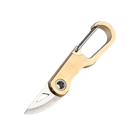 MASALONG MA-TY-026 Brass car keychain knife, sharp, self-defense, portable, unboxing knife, portable keychain pendant, unpacking, express delivery knife