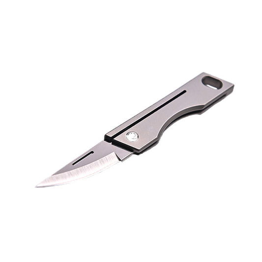 MASALONG MA-TY-007 Titanium alloy mini folding knife, high hardness D2 steel sharp small knife, portable keychain, hanging parts, unpacking, express delivery, and unboxing small knife