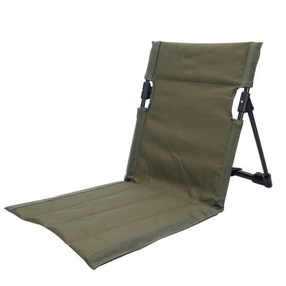 MA-YJ-001 Outdoor Simple Back Chair Camping Lightweight Foldable Leisure Chair Beach Park Portable Chair Lazy Lawn Mat