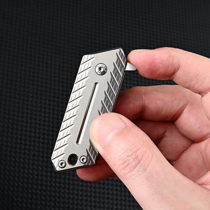 MASALONG MA-TY-074 Titanium alloy mini folding knife, sharp and high hardness D2 steel outdoor knife, self-protection, portable keychain disassembly, express knife