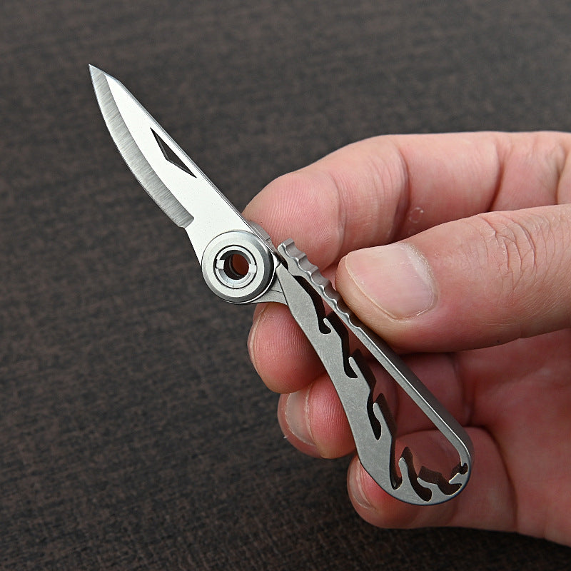 MASALONG MA-TY-073 Titanium alloy Mamba small knife mini unpacking express knife portable keychain pendant portable unboxing small knife sharp self-defense