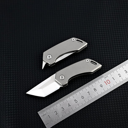 MASALONG MA-TY-054 Titanium alloy folding knife, sharp and portable outdoor knife, self-defense multifunctional bottle opener, portable keychain, unboxing knife