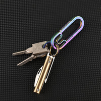 MASALONG MA-TY-067 Brass back clip bottle opening small folding knife sharp, carry on unpacking express delivery small knife keychain pendant fruit knife self-defense