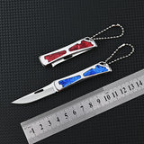 MASALONG MA-TY-066 Stainless Steel Acrylic Mini Knife Sharp Opening Express Box Knife Keychain Pendant Fruit Knife Self Defense Knife