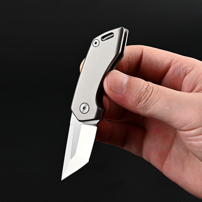 MASALONG MA-TY-054 Titanium alloy folding knife, sharp and portable outdoor knife, self-defense multifunctional bottle opener, portable keychain, unboxing knife