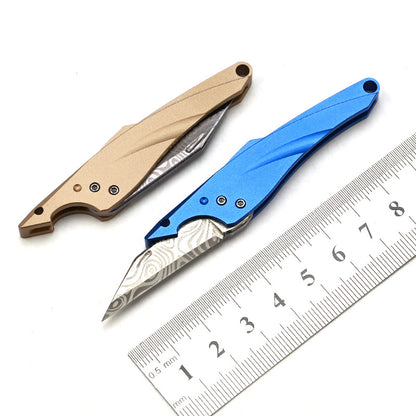 MASALONG MA-TY-070 Original Blue Fin Knife Sharp Mini Keychain Knife Portable Unpacked Express Box Opening Knife Portable Self Defense Fruit Knife