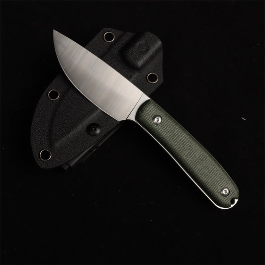 Cuchillos de hoja fija para exteriores, cuchillo de espiga completa, acero 14C28N, cuchillo de supervivencia para acampar, cazar con mango G10, funda EDC Kydex kni260 