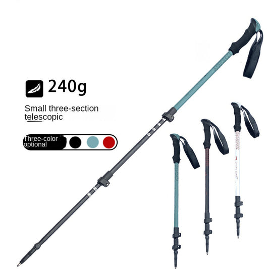 MA-QLM-004 Aluminum alloy telescopic metal buckle hiking pole for outdoor hiking and snow mountain trekking