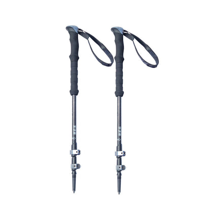 MA-QLM-009 Mountaineering cane made of carbon fiber, ultra light and extendable straight handle with adjustable external lock, suitable for hiking and climbing