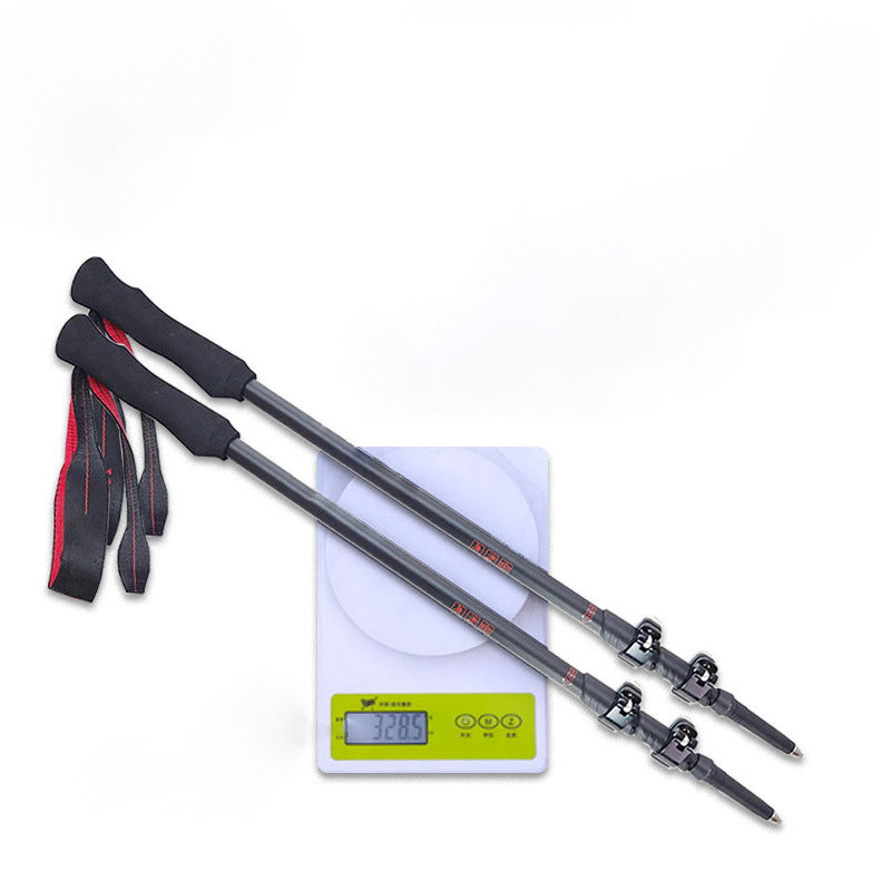 MA-QLM-014 Carbon fiber trekking poles with telescopic design, carbon anti slip and lightweight climbing and hiking equipment, outdoor