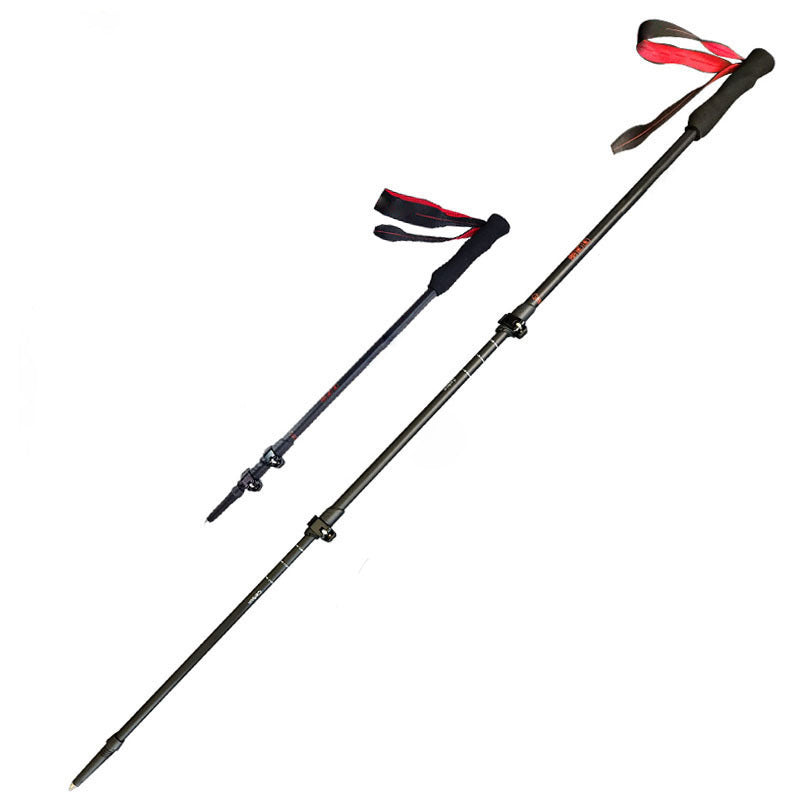 MA-QLM-014 Carbon fiber trekking poles with telescopic design, carbon anti slip and lightweight climbing and hiking equipment, outdoor