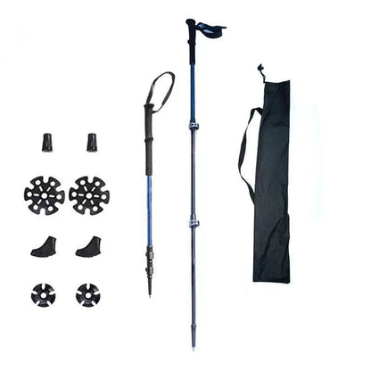 MA-QLM-018 Mountaineering poles with straight handle and external lock, telescopic design, ultra light 7075T6 aluminum alloy, suitable for both men and women hiking