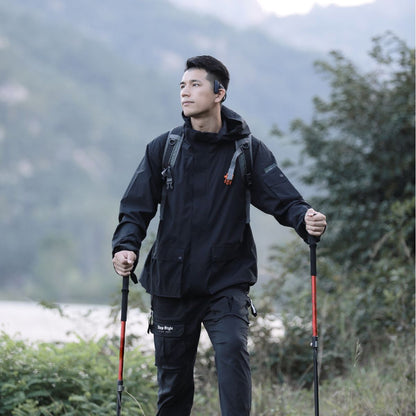 MA-QLM-018 Mountaineering poles with straight handle and external lock, telescopic design, ultra light 7075T6 aluminum alloy, suitable for both men and women hiking