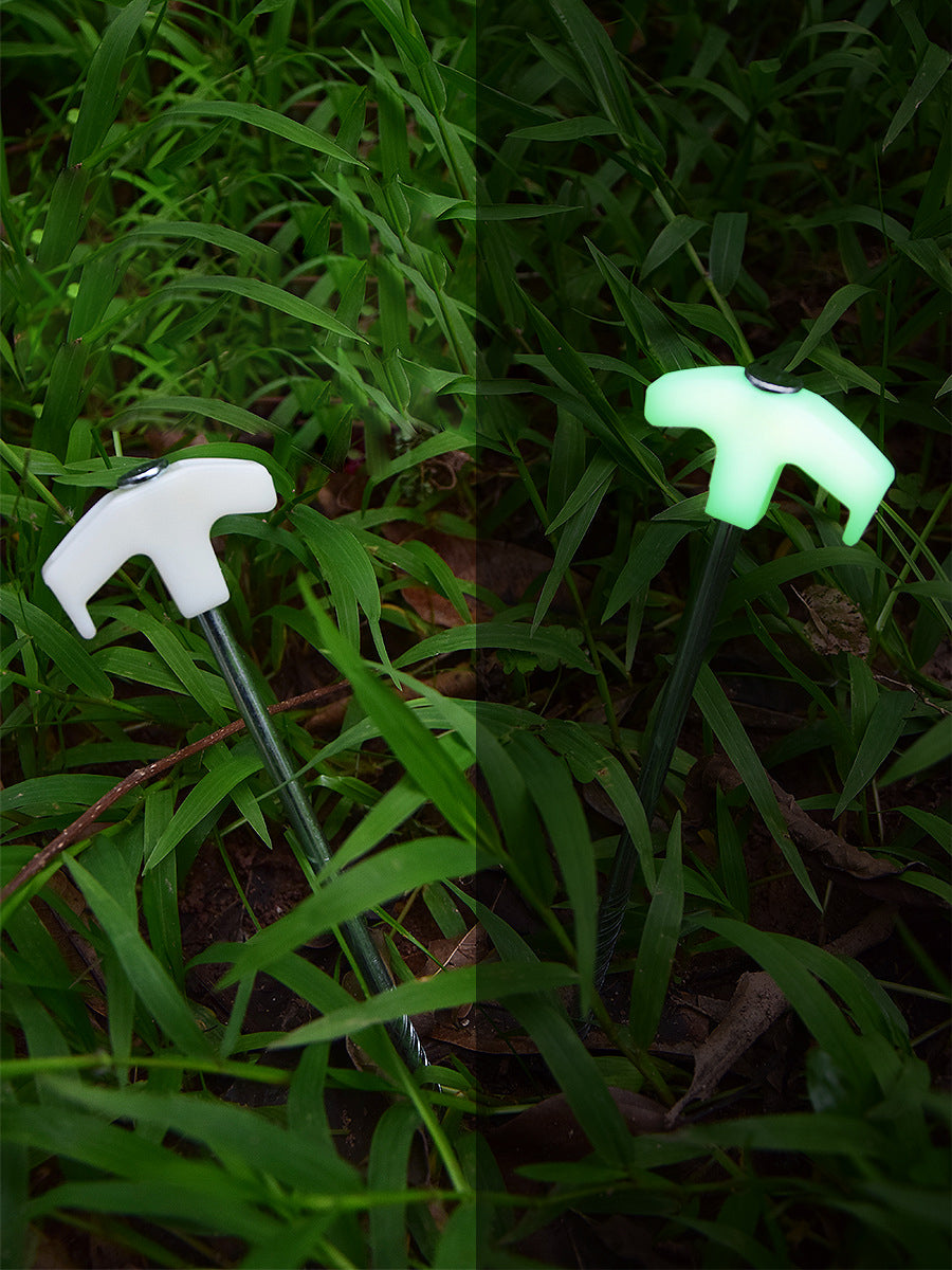 Luminous ground nail, MA-WY-016 outdoor camping tent nail, fluorescent 25CM wind rope nail, canopy steel nail accessories