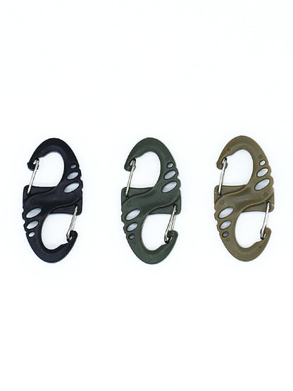 Outdoor equipment, MA-WY-018 lightweight steel hollow S-shaped buckle, 8-shaped buckle, hiking backpack, quick hanging hiking buckle, keychain