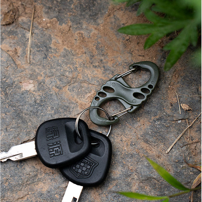 Outdoor equipment, MA-WY-018 lightweight steel hollow S-shaped buckle, 8-shaped buckle, hiking backpack, quick hanging hiking buckle, keychain