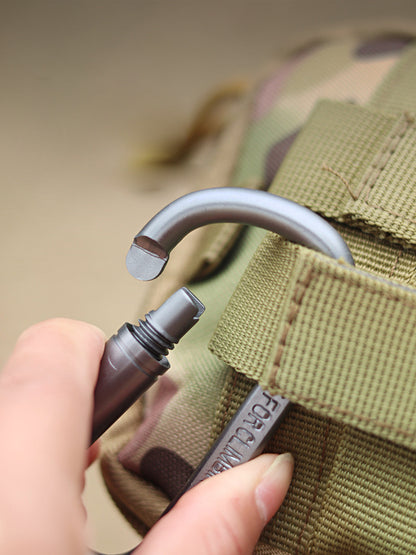 High quality aluminum alloy MA-WY-024 D-shaped quick hanging buckle D-shaped climbing buckle gun gray quick hanging buckle