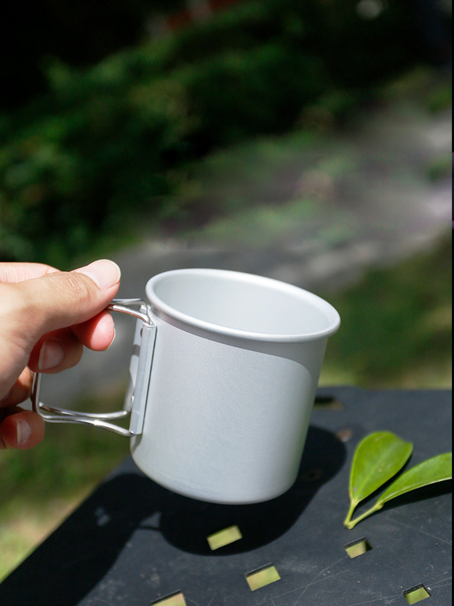 Acampamento ao ar livre MA-WY-040 liga de alumínio dobrável copo de água xícara de café xícara de acampamento leve xícara de chá caneca pode conter água fervente