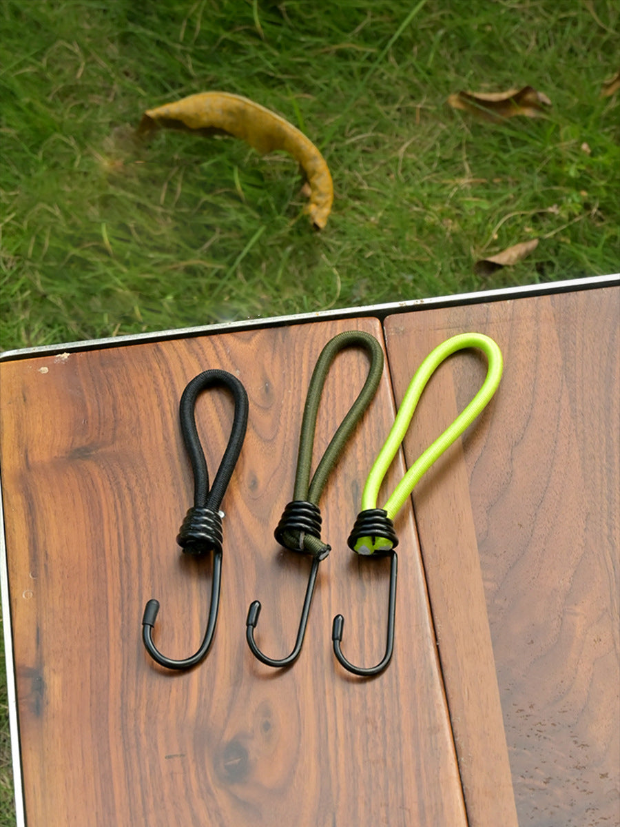 Outdoor tent MA-WY-043 elastic rope binding rope elastic rope metal hook canopy fixing buckle multifunctional elastic band