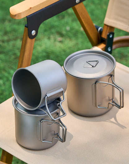 TA1 pure titanium MA-XXT-005 outdoor titanium alloy mug, water cup, coffee cup, camping camping set, creative and portable