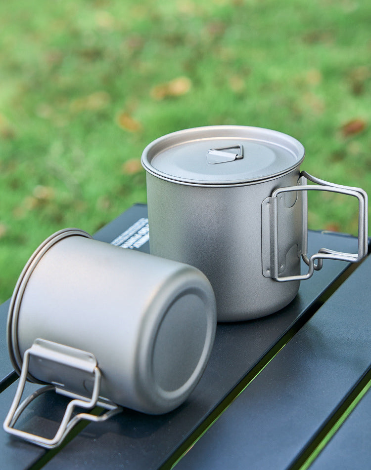 TA1 pure titanium MA-XXT-005 outdoor titanium alloy mug, water cup, coffee cup, camping camping set, creative and portable