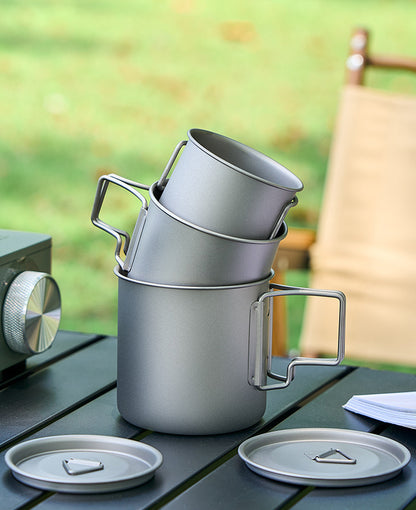 TA1 pure titanium MA-XXT-005 outdoor titanium alloy mug, water cup, coffee cup, camping camping set, creative and portable