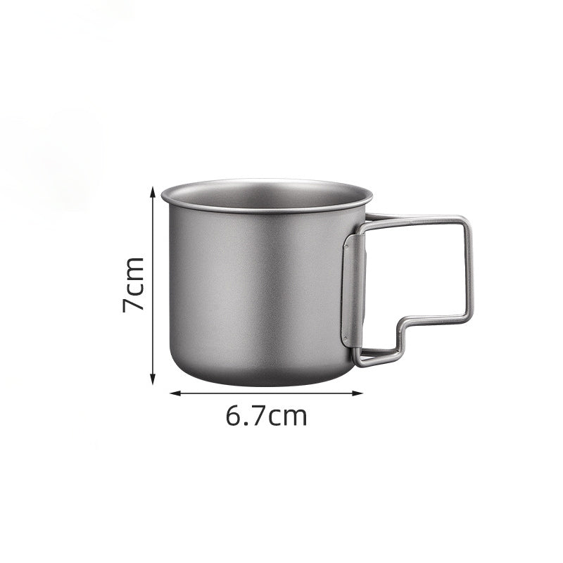 TA1 taza de aleación de titanio puro MA-XXT-005 para exteriores, taza de agua, taza de café, juego de campamento, creativo y portátil