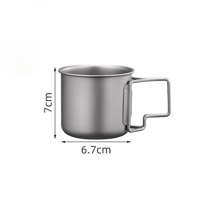 TA1 pure titanium MA-XXT-005 outdoor titanium alloy mug, water cup, coffee cup, camping camping set, creative and portable