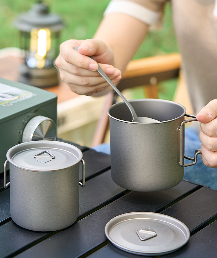 TA1 pure titanium MA-XXT-005 outdoor titanium alloy mug, water cup, coffee cup, camping camping set, creative and portable