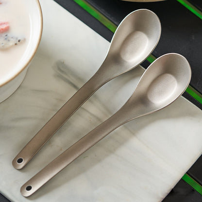 Pure Titanium Outdoor Titanium Tableware MA-XXT-008  Home Utensils Spoon Yuanbao Spoon Titanium Products Spoon