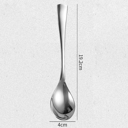 Pure titanium spoon,MA-XXT-012, household dining spoon,spoon, long handle mixing spoon, thick Western spoon, outdoor portable titanium tableware