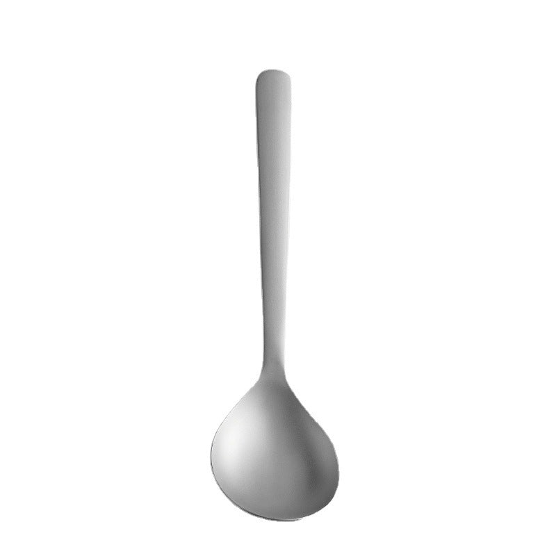 Pure titanium spoon,MA-XXT-012, household dining spoon,spoon, long handle mixing spoon, thick Western spoon, outdoor portable titanium tableware