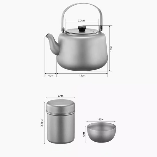 Pure titanium teapot, MA-XXT-028 household tea maker, teapot set, handle pot, boiling water, portable tea set