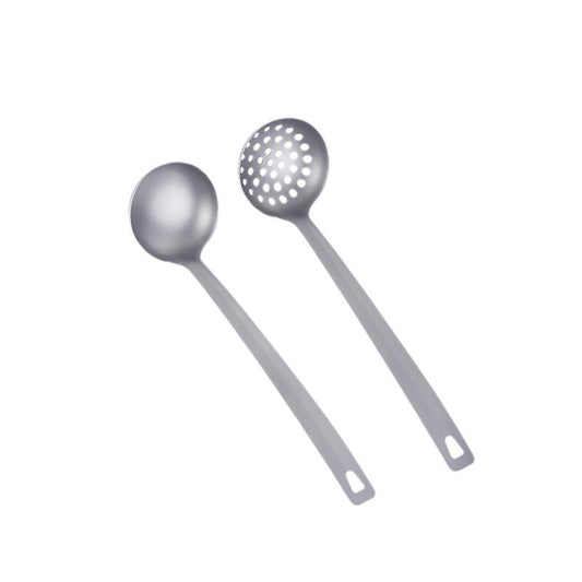 Pure Titanium MA-XXT-032 Modern Simple High Temperature Resistant Soup Spoon Hot Pot Spoon Set