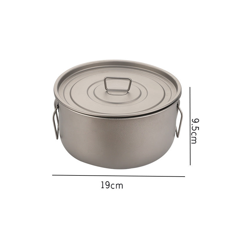 Pure titanium MA-XXT-033 titanium alloy outdoor portable boiling pot, soup pot, steamer