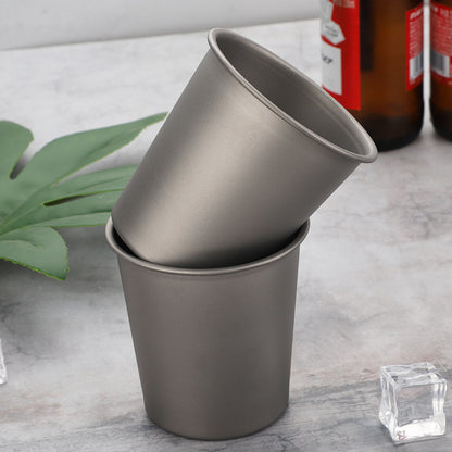 Pure titanium outdoor single-layer beer cup, MA-XXT-036 portable camping water cup, camping beverage cup, single-layer coffee cup, direct drinking water cup