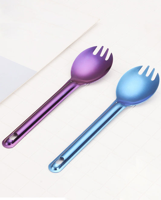 Pure titanium spoon, MA-XXT-039 colorful short handled spoon fork, ultra lightweight, portable household and outdoor camping tableware