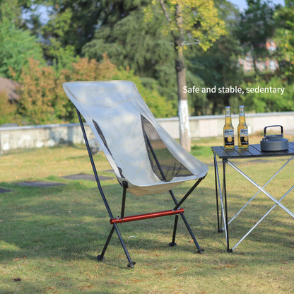 MA-YJ-004 Outdoor folding portable aviation aluminum alloy moon chair lounge chair camping all aluminum bracket camping chair