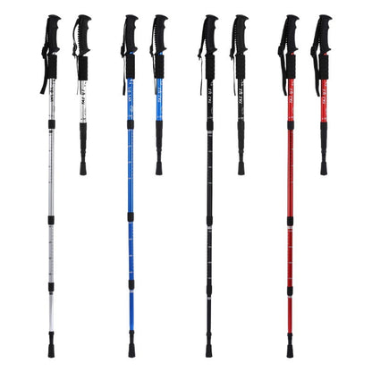 MA-YJ-006 Aluminum alloy shock-absorbing straight handle hiking cane, walking stick, outdoor hiking travel equipment manufacturer