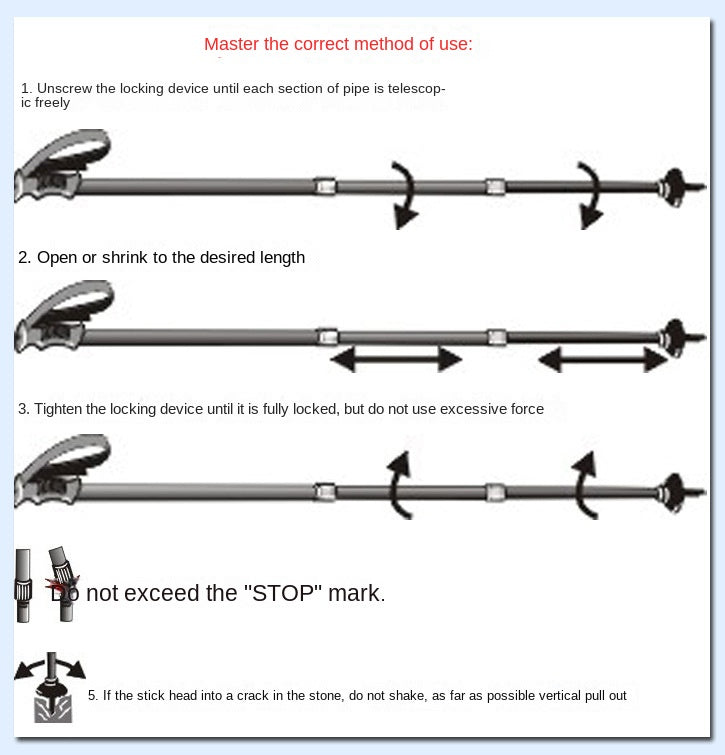 MA-YJ-006 Aluminum alloy shock-absorbing straight handle hiking cane, walking stick, outdoor hiking travel equipment manufacturer